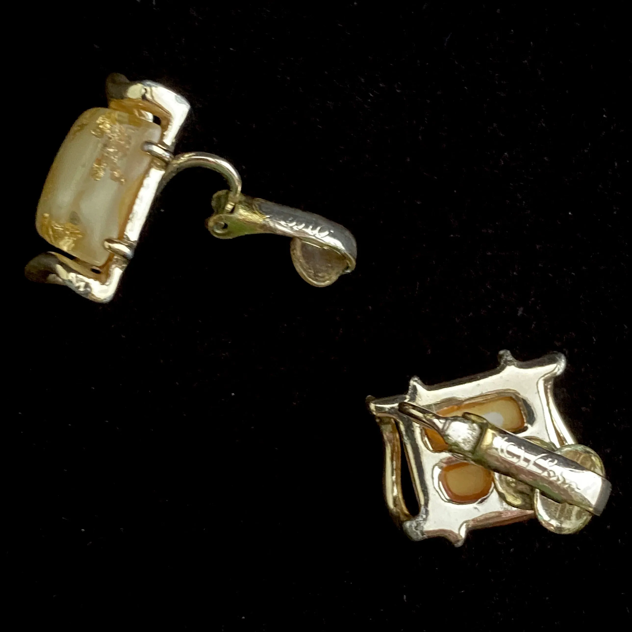 Late 50s/ Early 60s Coro Lucite Earrings