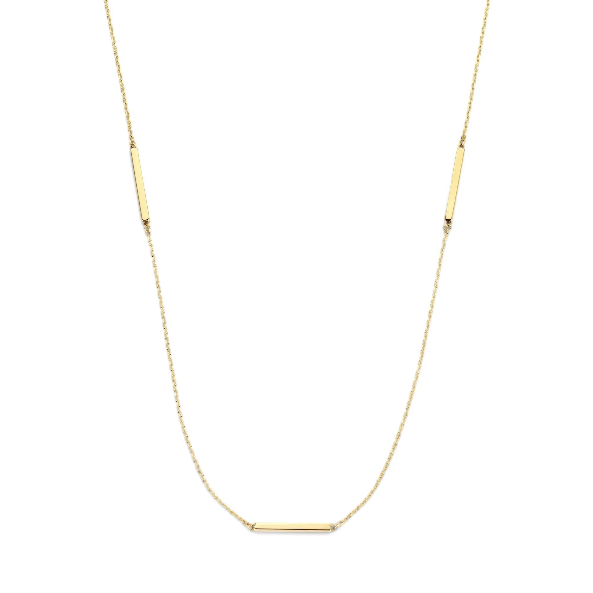 Le Marais Jolie 14 karat gold necklace with 3 rods