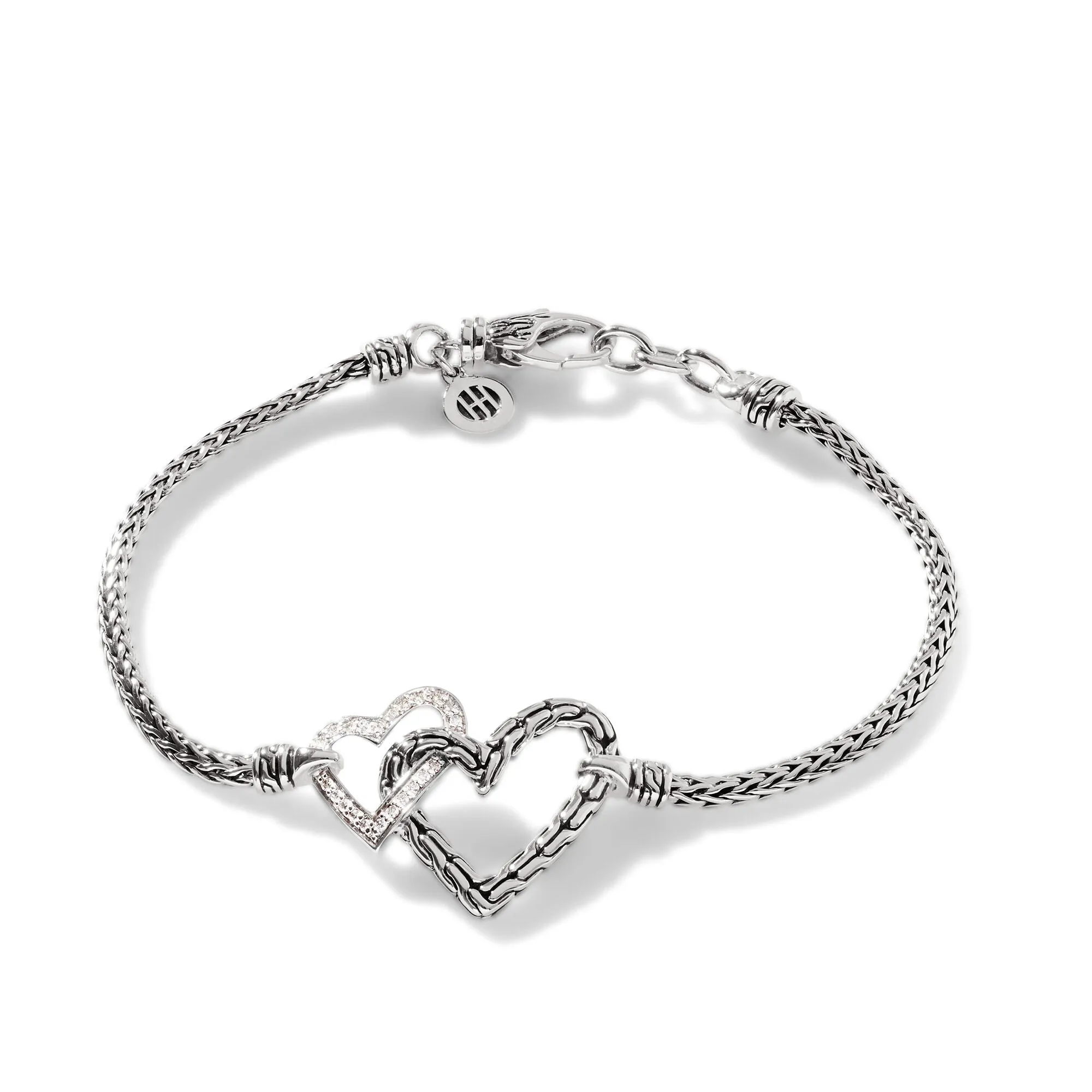 Linked Diamond Hearts Bracelet by John Hardy