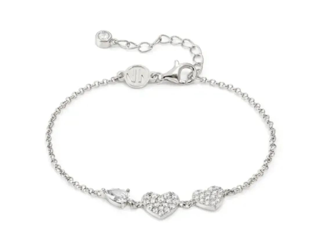 LUCENTISSIMA bracelets in 925 sterling silver and cz Silver Heart