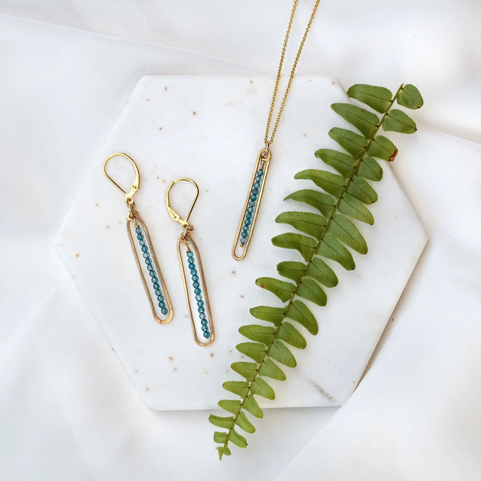 Lyric Earrings with Blue Topaz