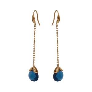 Marylou Gold and Blue Stone Earrings