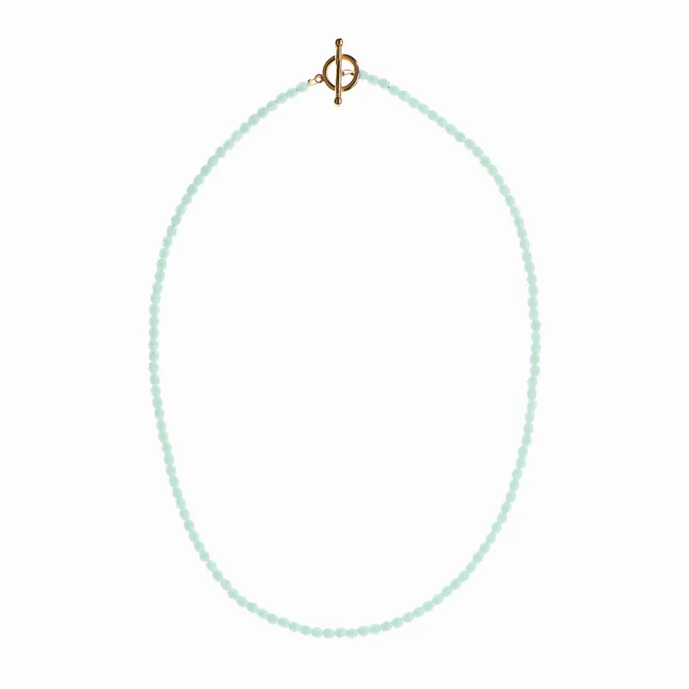 Mint Sorbet Glass Beaded Necklace