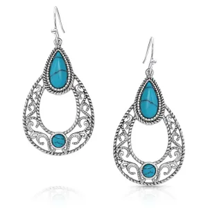 Montana Silversmiths New World Stone Teardrop Earrings