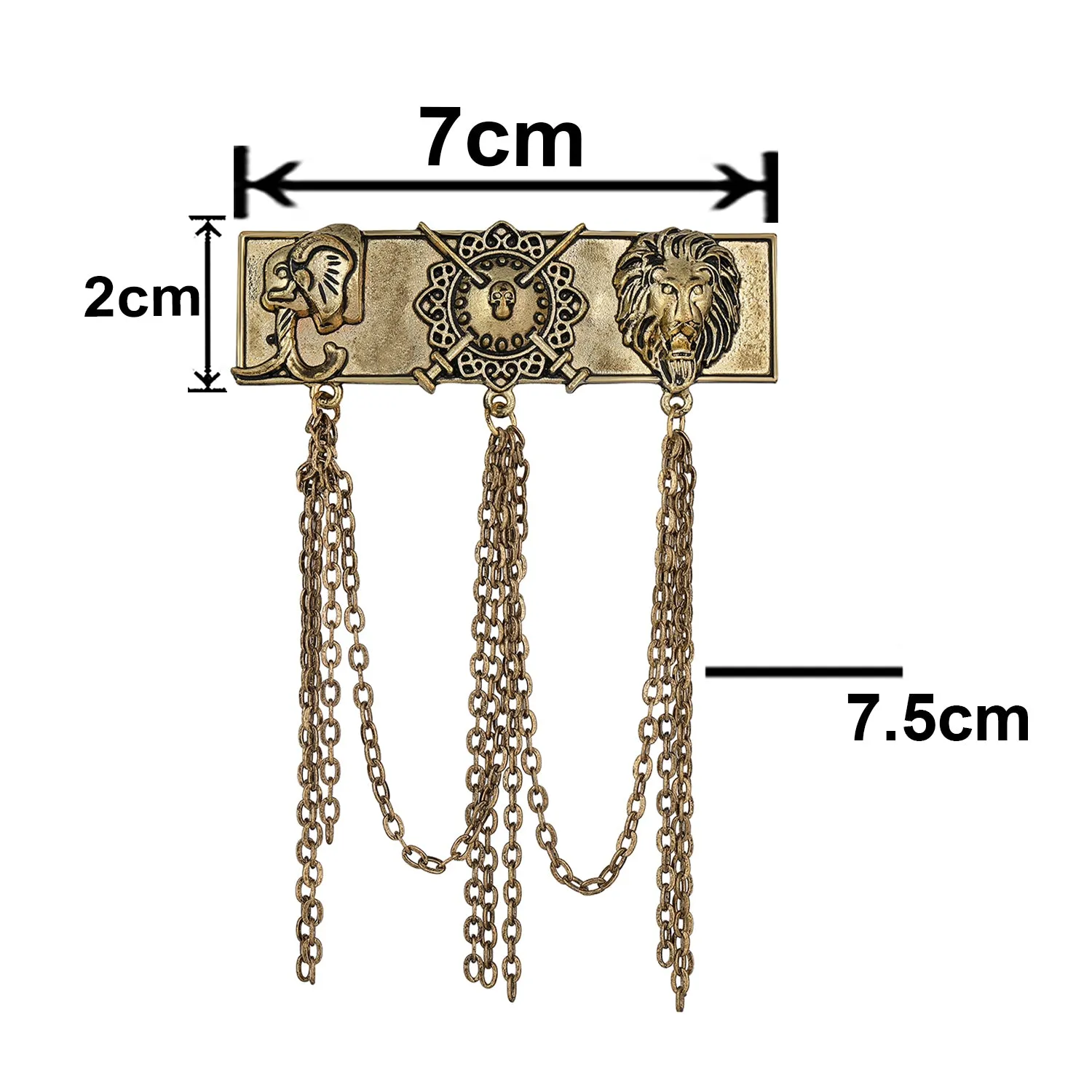 Multi Layer Hanging Chain Brooch