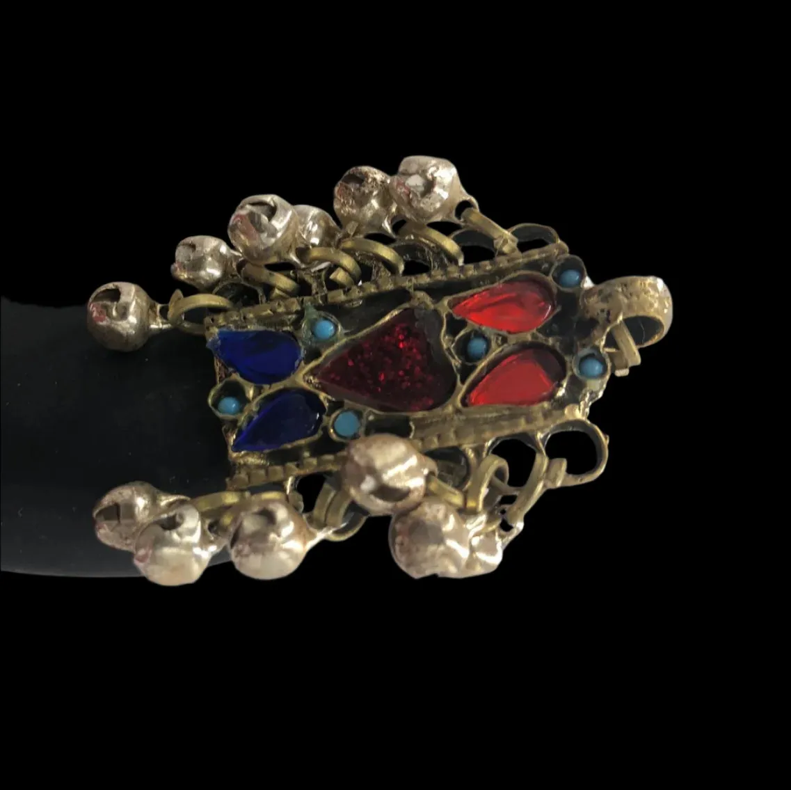 Multicolor Glass Stones Kuchi Statement Ring