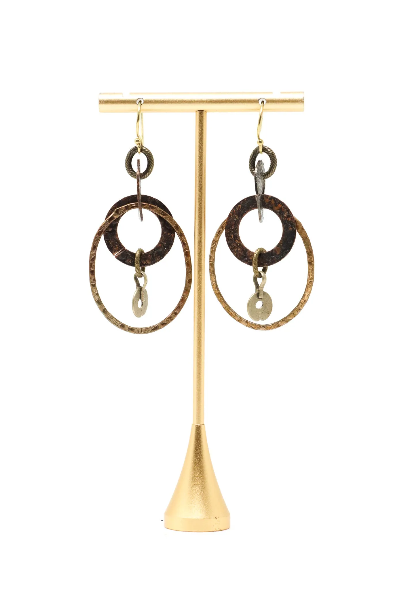 Mya Lambrecht Brass Rings Earrings