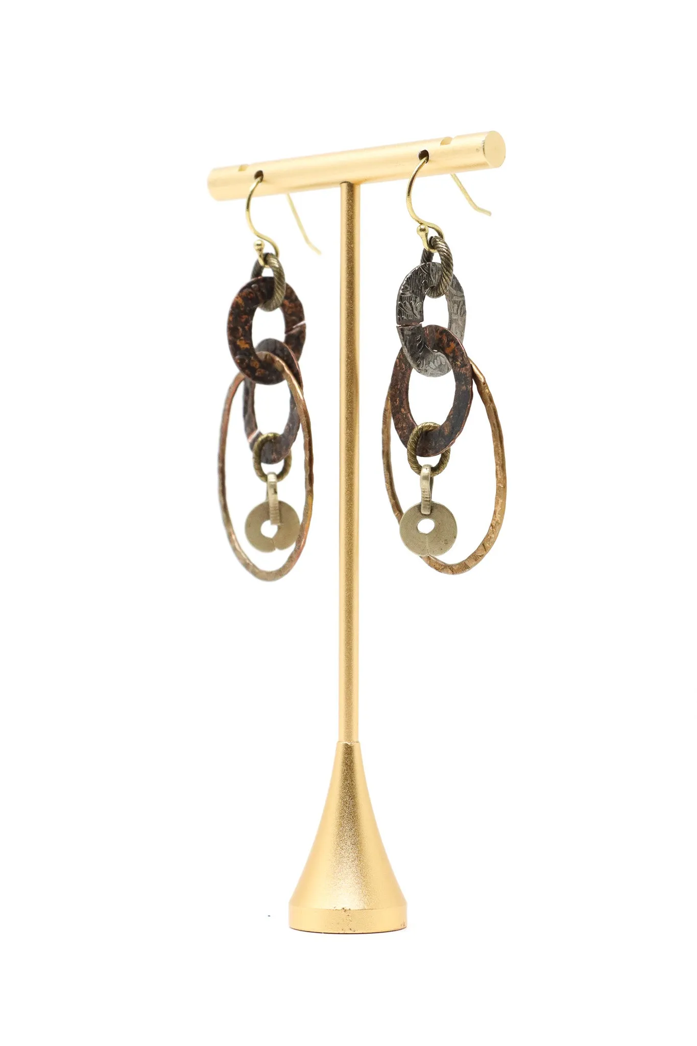 Mya Lambrecht Brass Rings Earrings