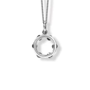 Pandeiro Medium Necklace Pendant Silver