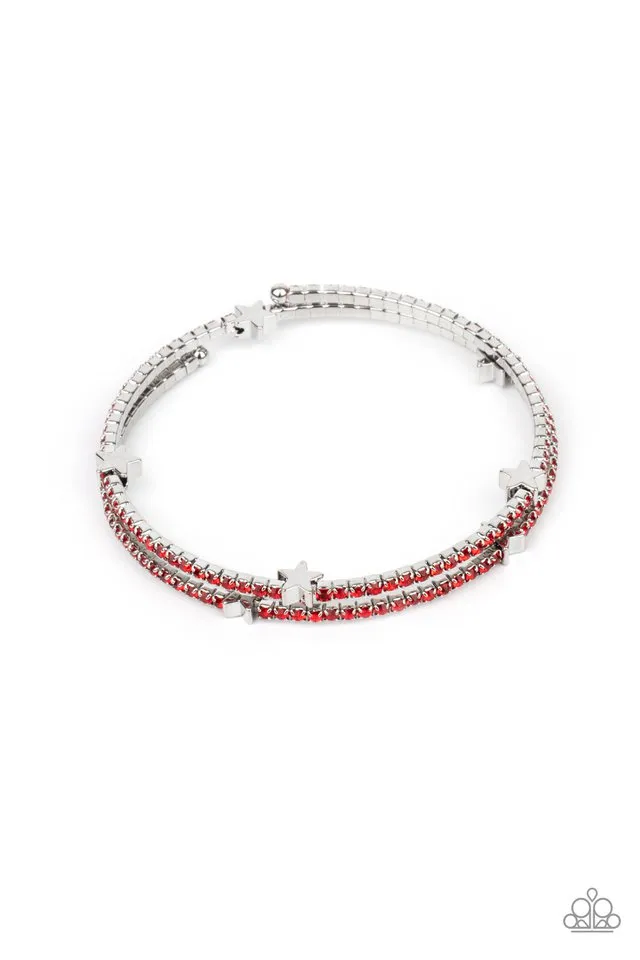 Paparazzi Bracelet ~ Let Freedom BLING - Red