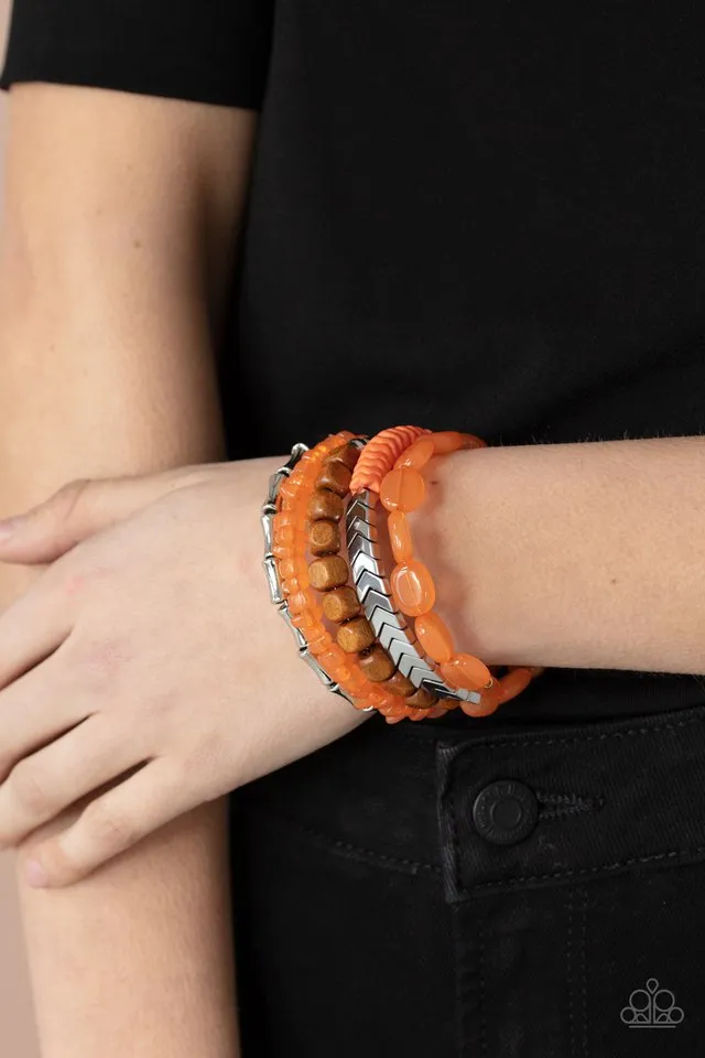 Paparazzi Bracelet ~ Outdoor Retreat - Orange