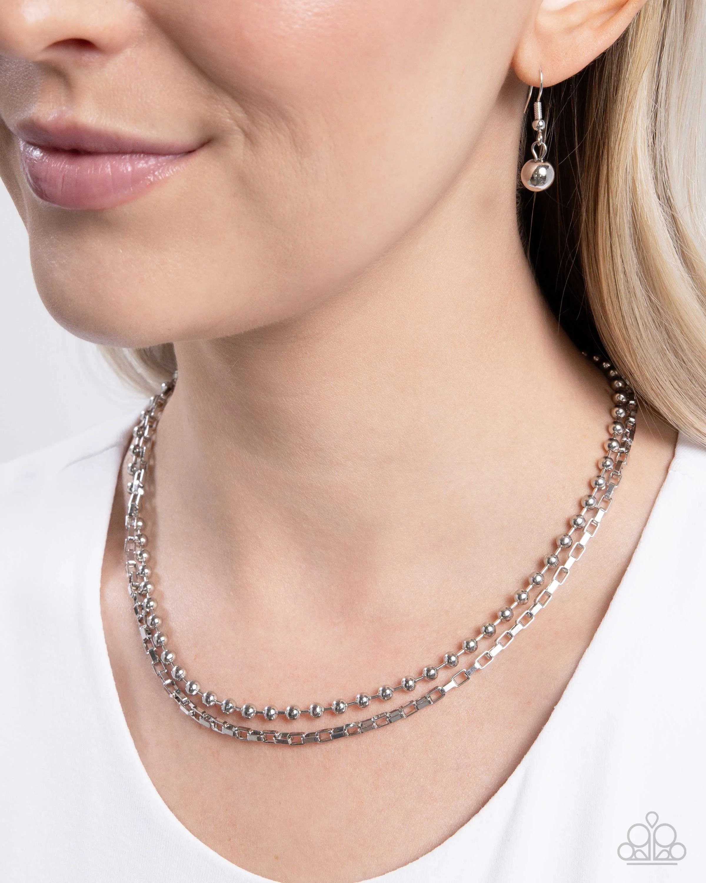 PAPARAZZI Laidback Layers - Silver NECKLACES