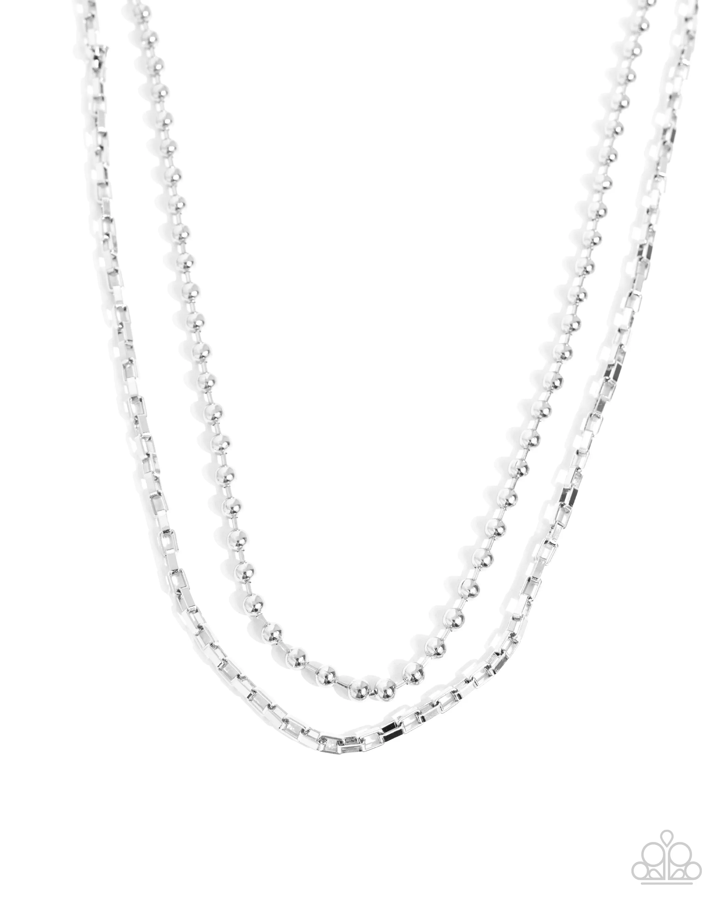 PAPARAZZI Laidback Layers - Silver NECKLACES