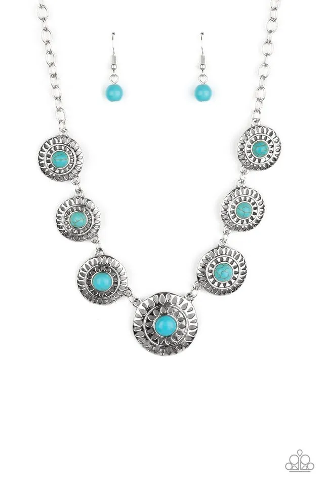 Paparazzi Necklace ~ Sahara Solar Power - Blue