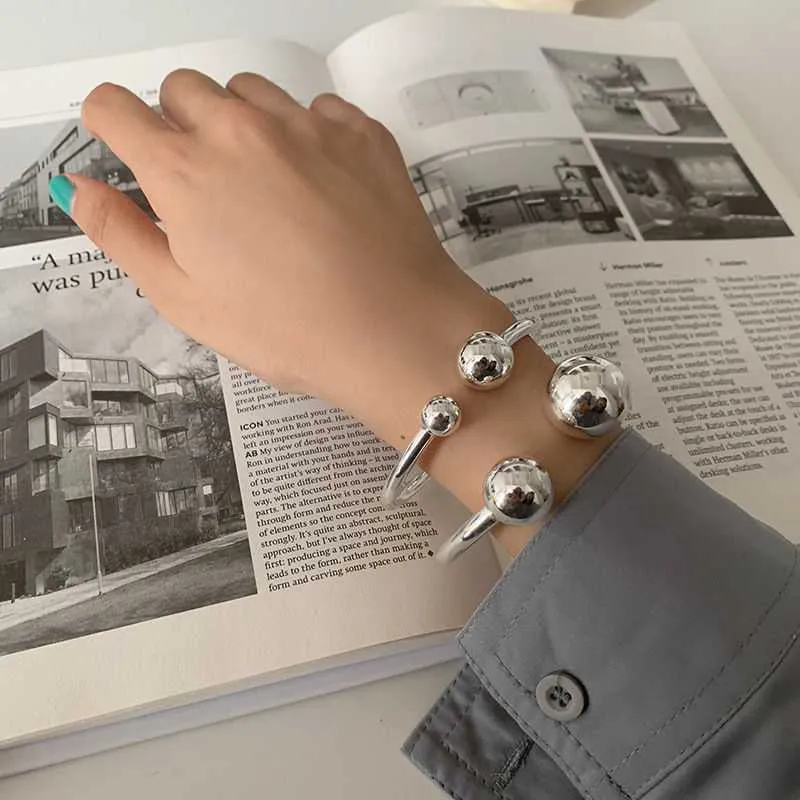 Personality Round Ball Bracelet Female Retro Thai Silver Size