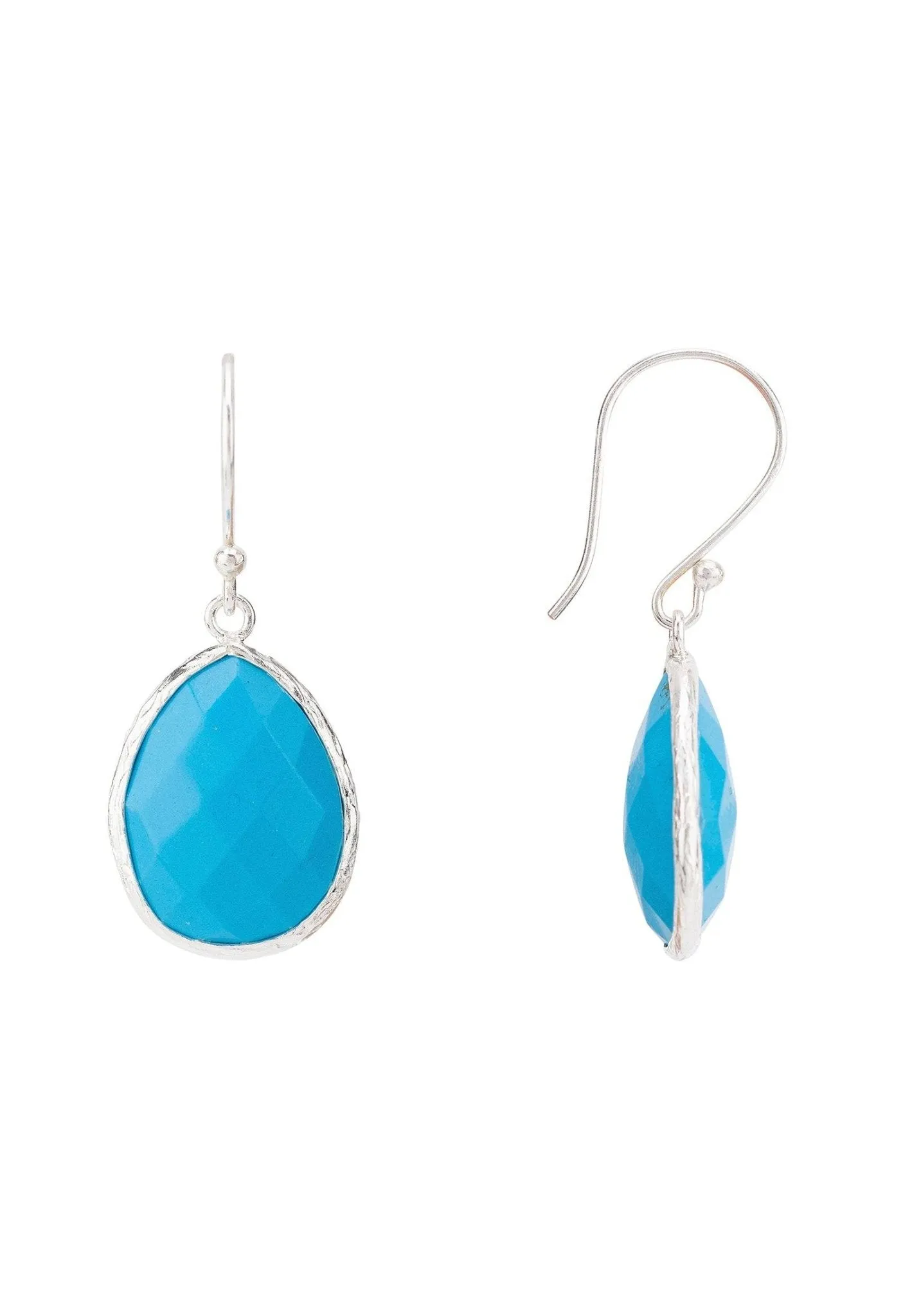 Petite Drop Earrings Turquoise Silver