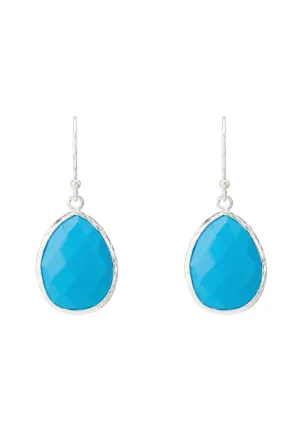 Petite Drop Earrings Turquoise Silver