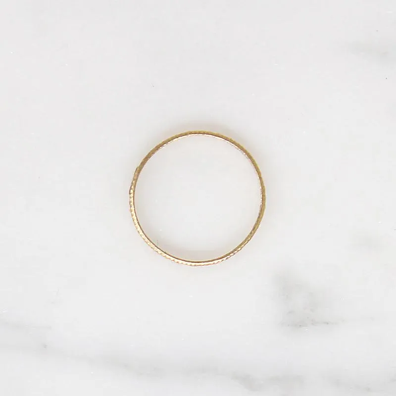 Pretty Posy Engraved Gold Tiny Ring