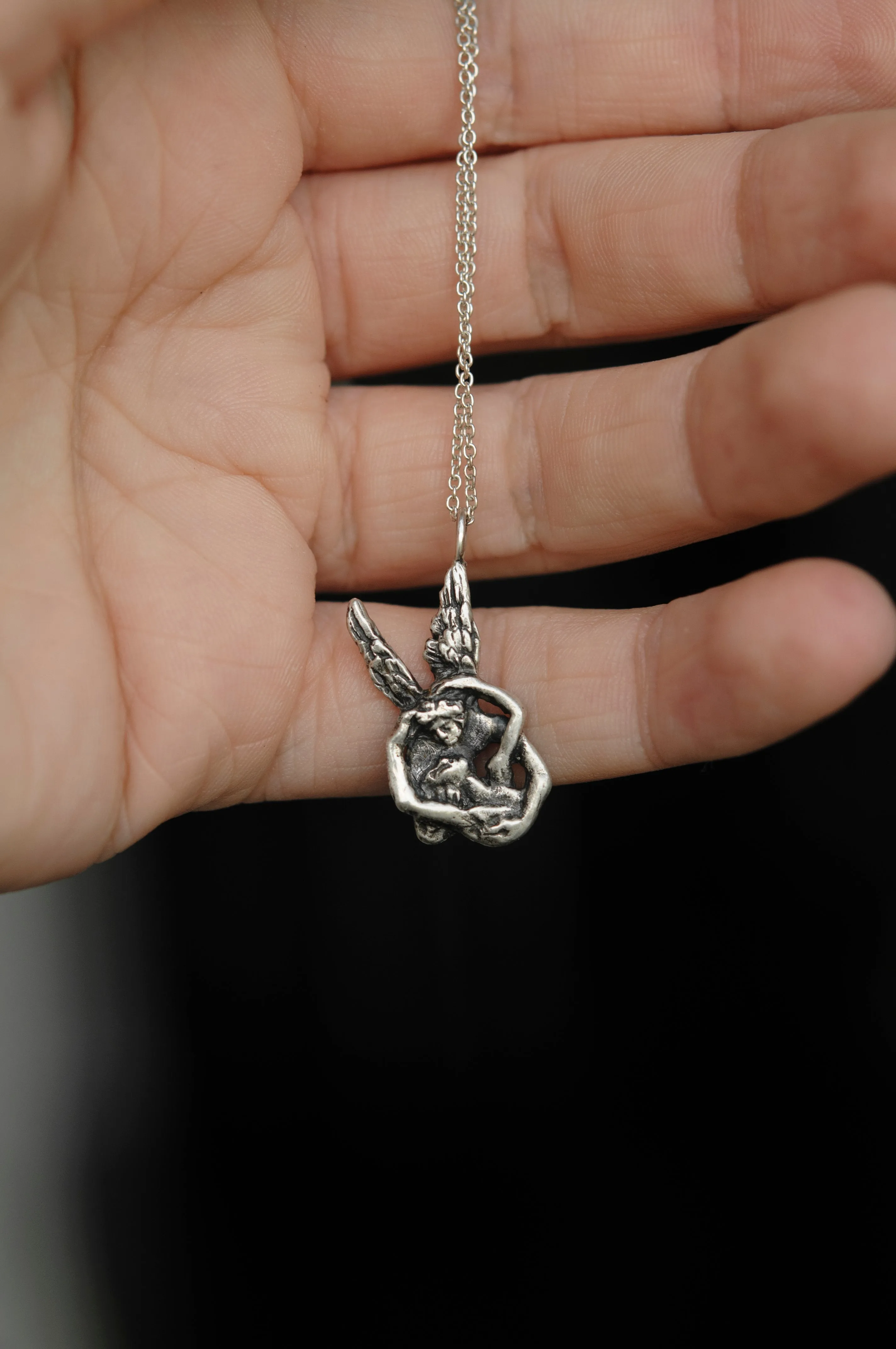 Psyche Revived by Cupid's Kiss Pendant