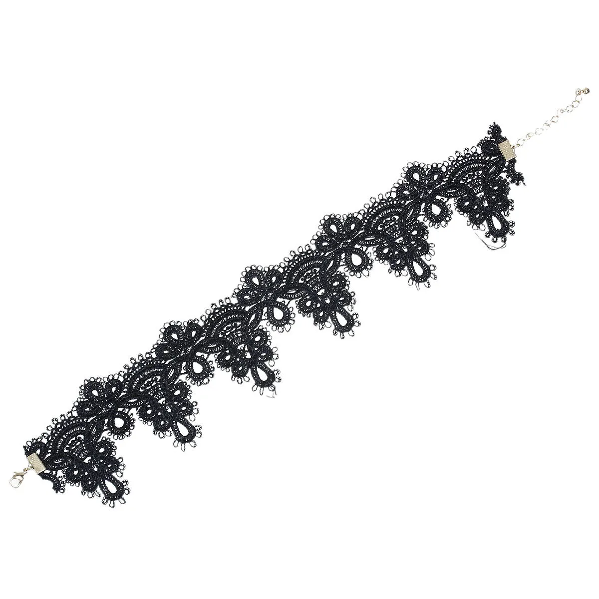 Sexy Sparkles Black Lace Choker Necklace for Women Girls