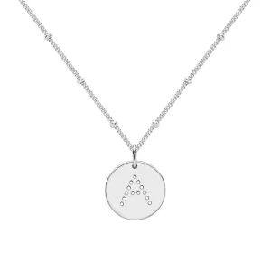 Silver Alphabet A Necklace