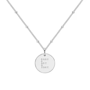 Silver Alphabet E Necklace