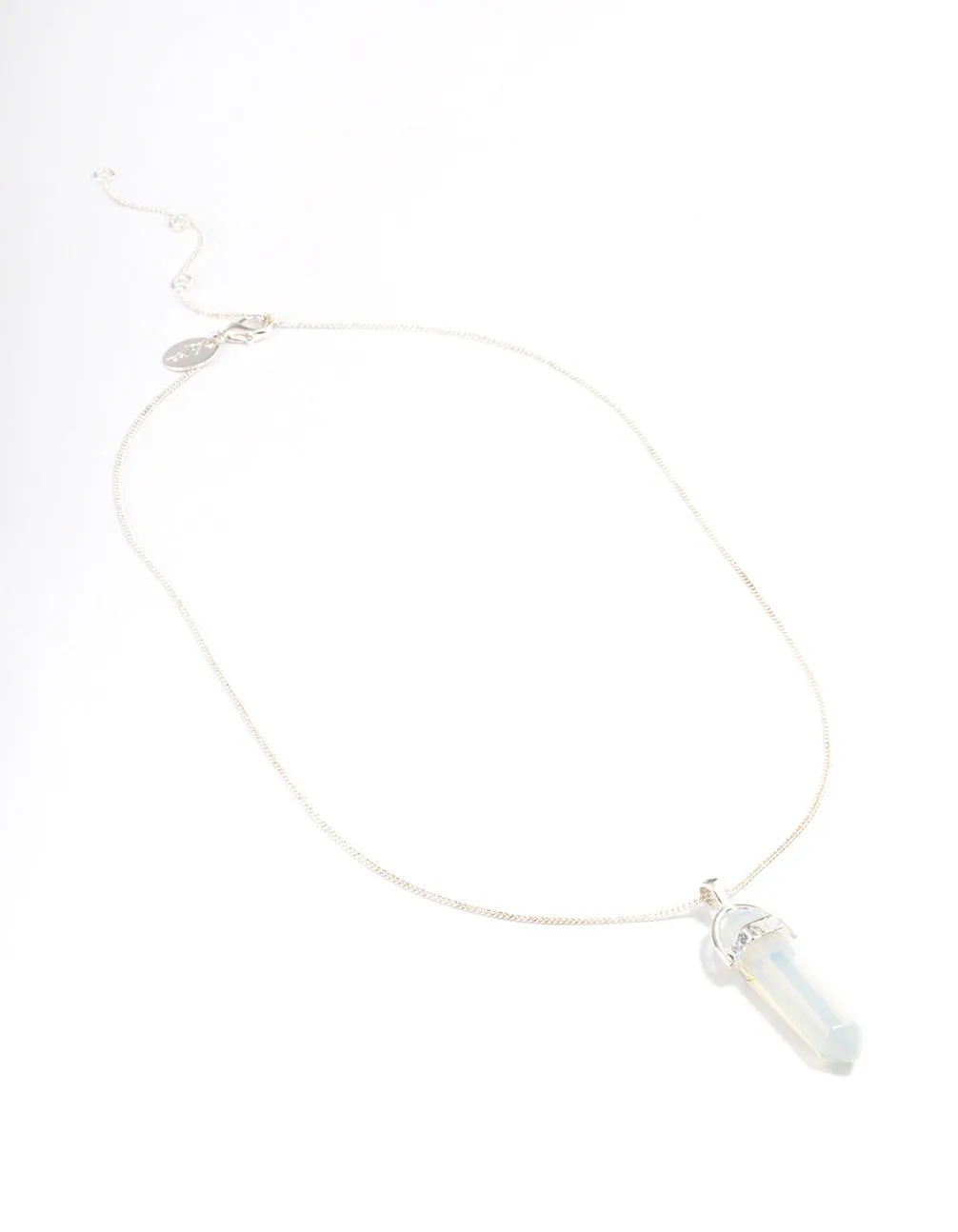 Silver Moonstone Shard Necklace