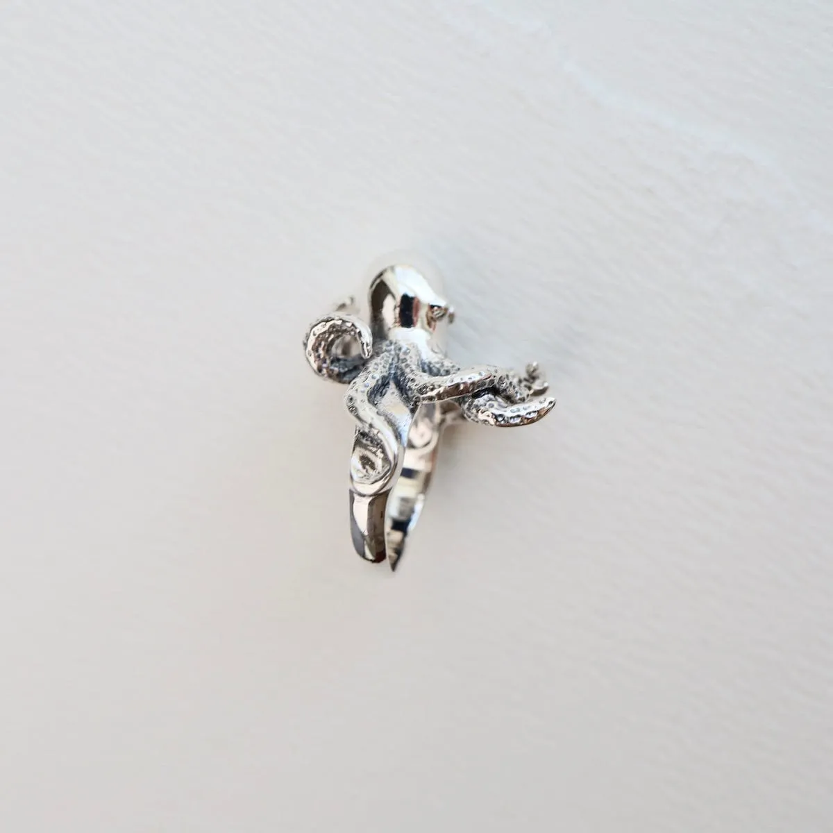 Silver Octopus Ring