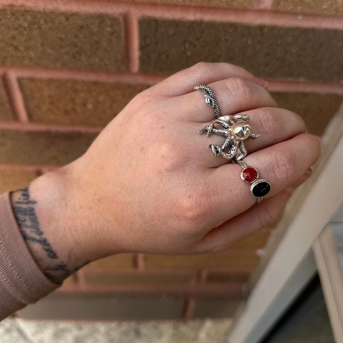 Silver Octopus Ring