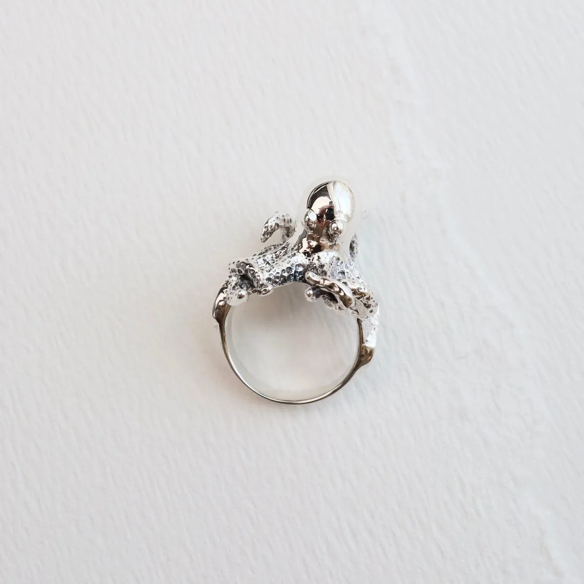 Silver Octopus Ring