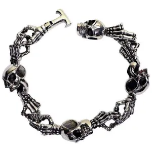 Silver Skull Bone Skeleton Bracelets