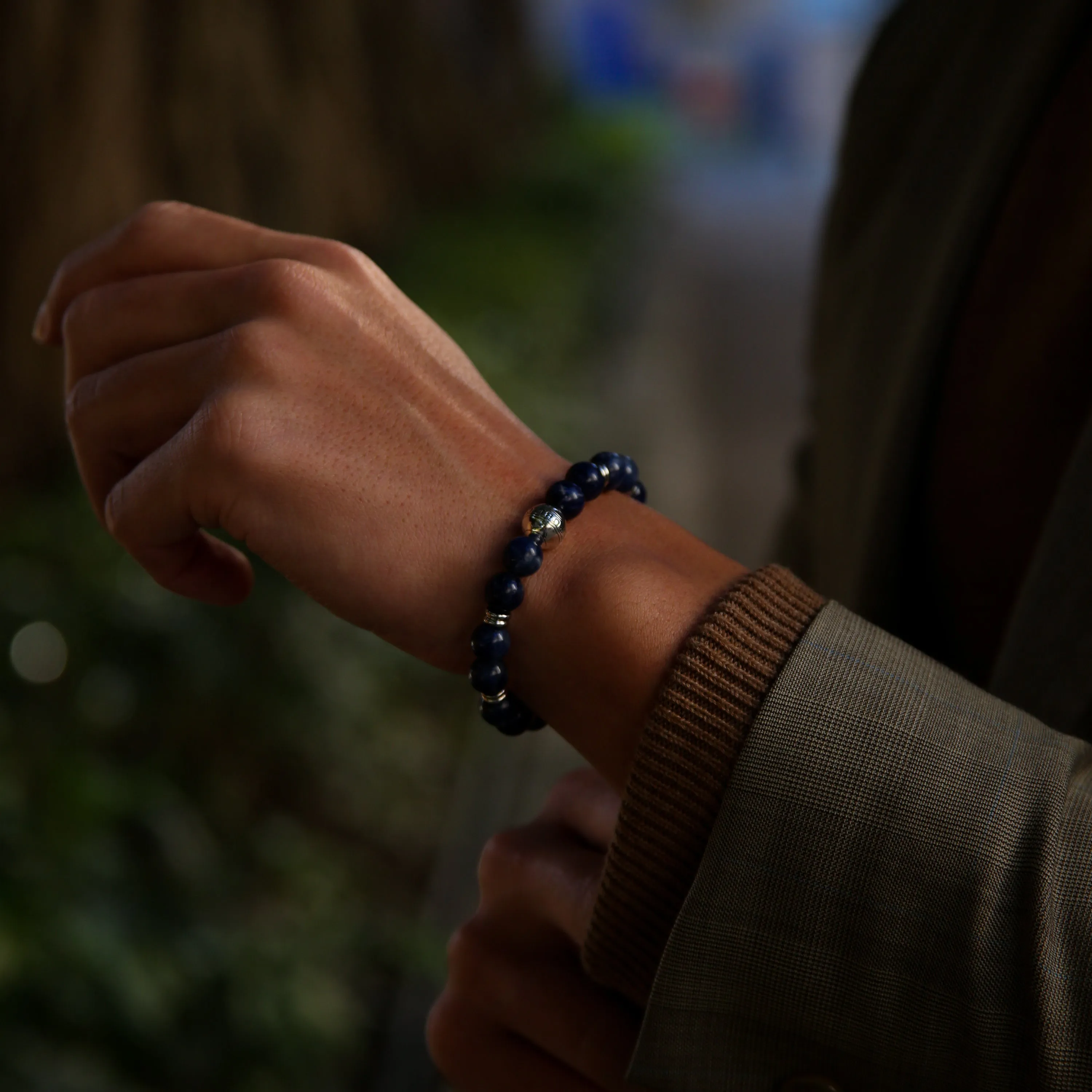 Silver Sodalite Chakra Bracelet