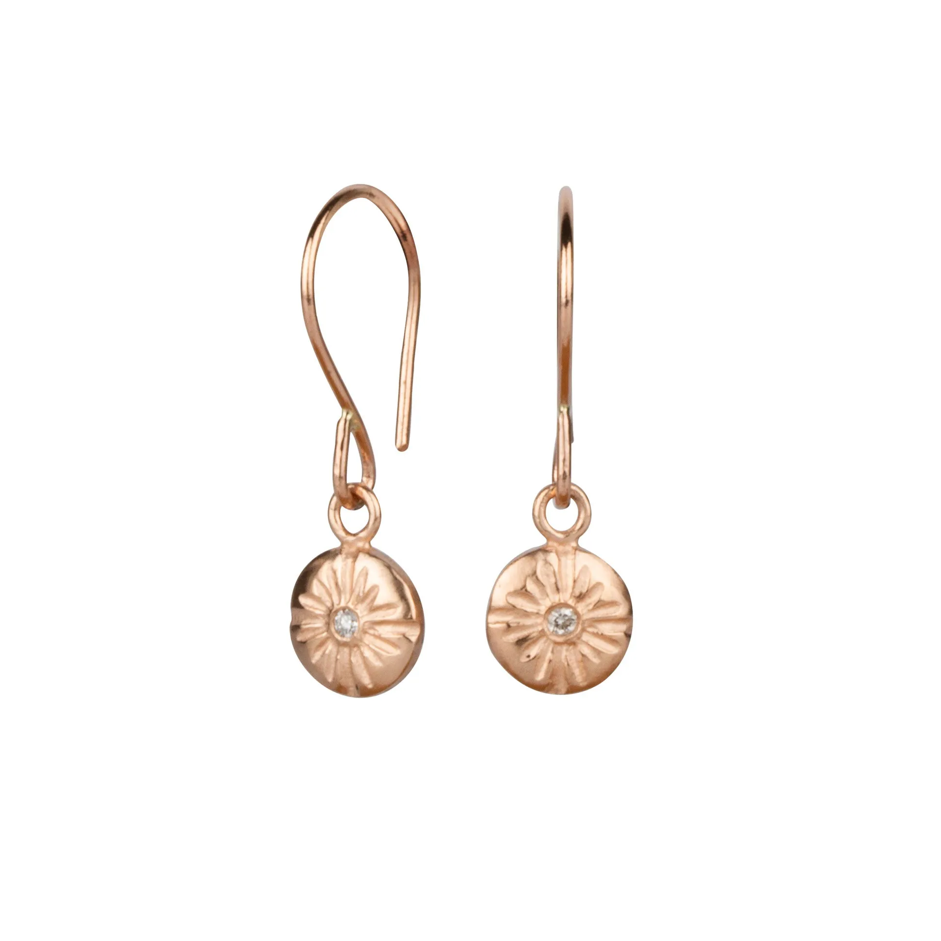 Small Lucia Rose Gold Dangle Earrings