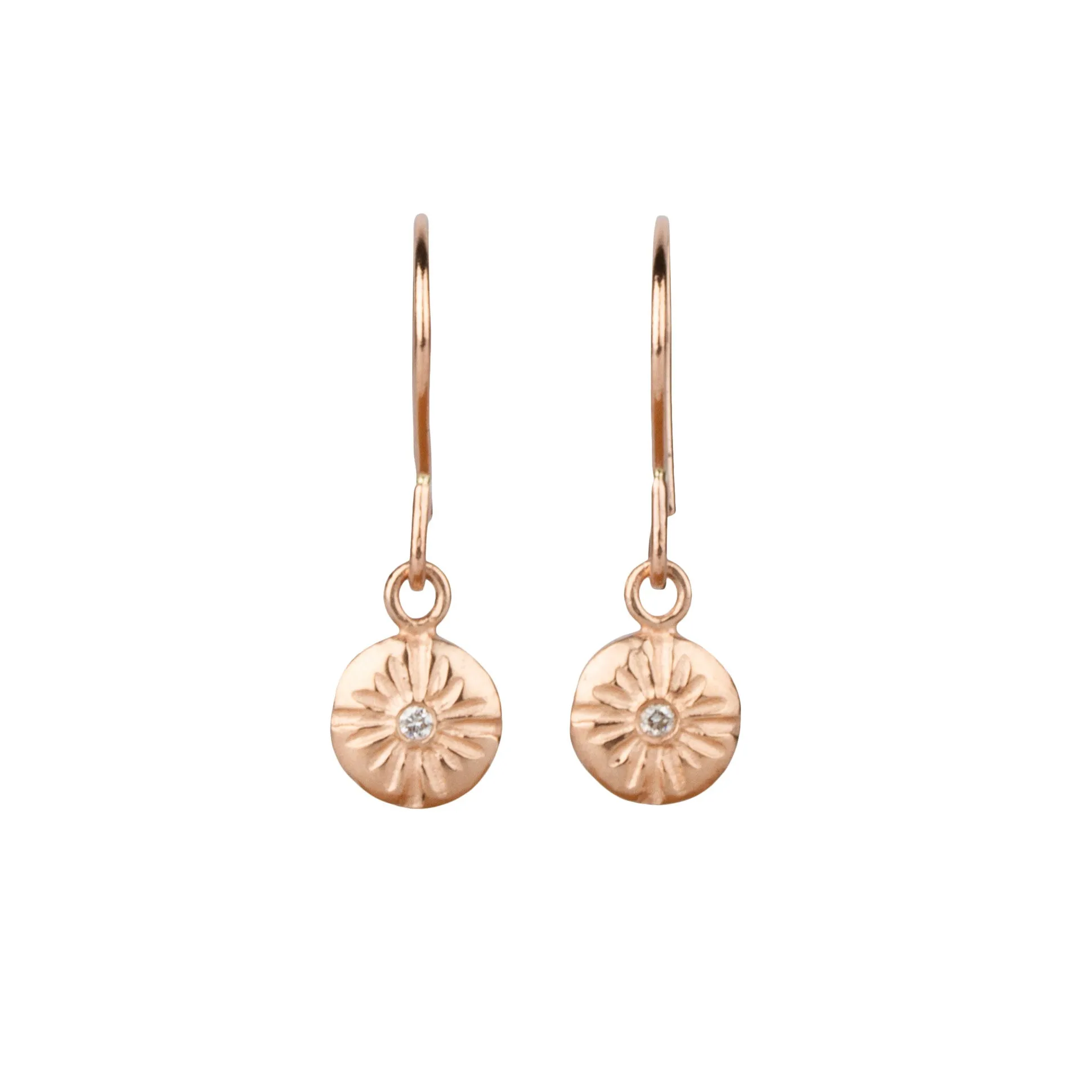 Small Lucia Rose Gold Dangle Earrings