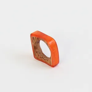 Statement Orange Stackable Ring by Sylca