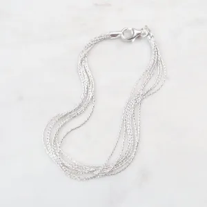 Sterling Silver 7 Strand Sparkle Bracelet