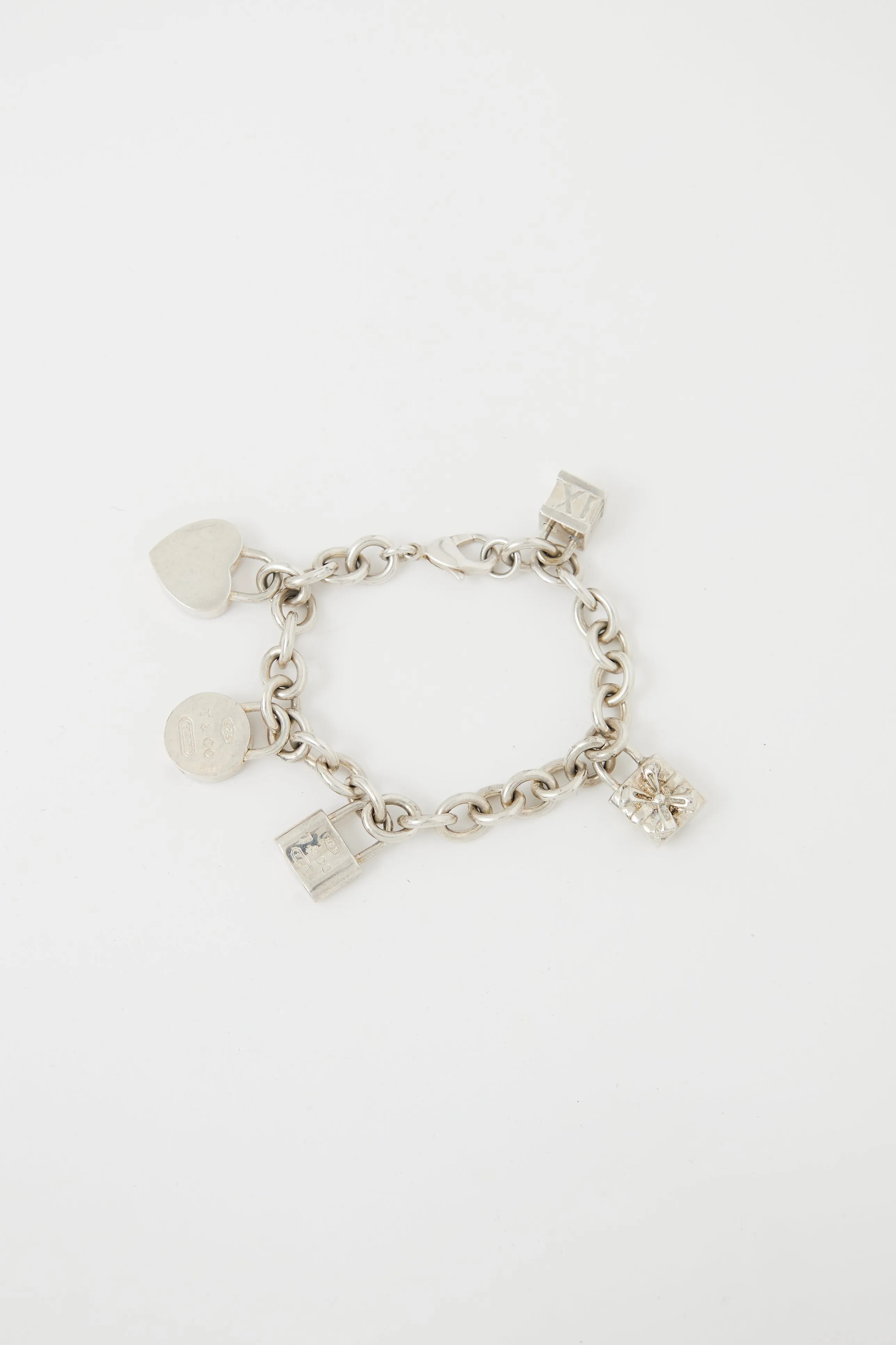 Sterling Silver Chain Link Charm Bracelet