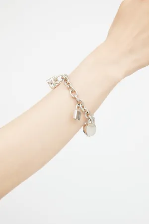 Sterling Silver Chain Link Charm Bracelet