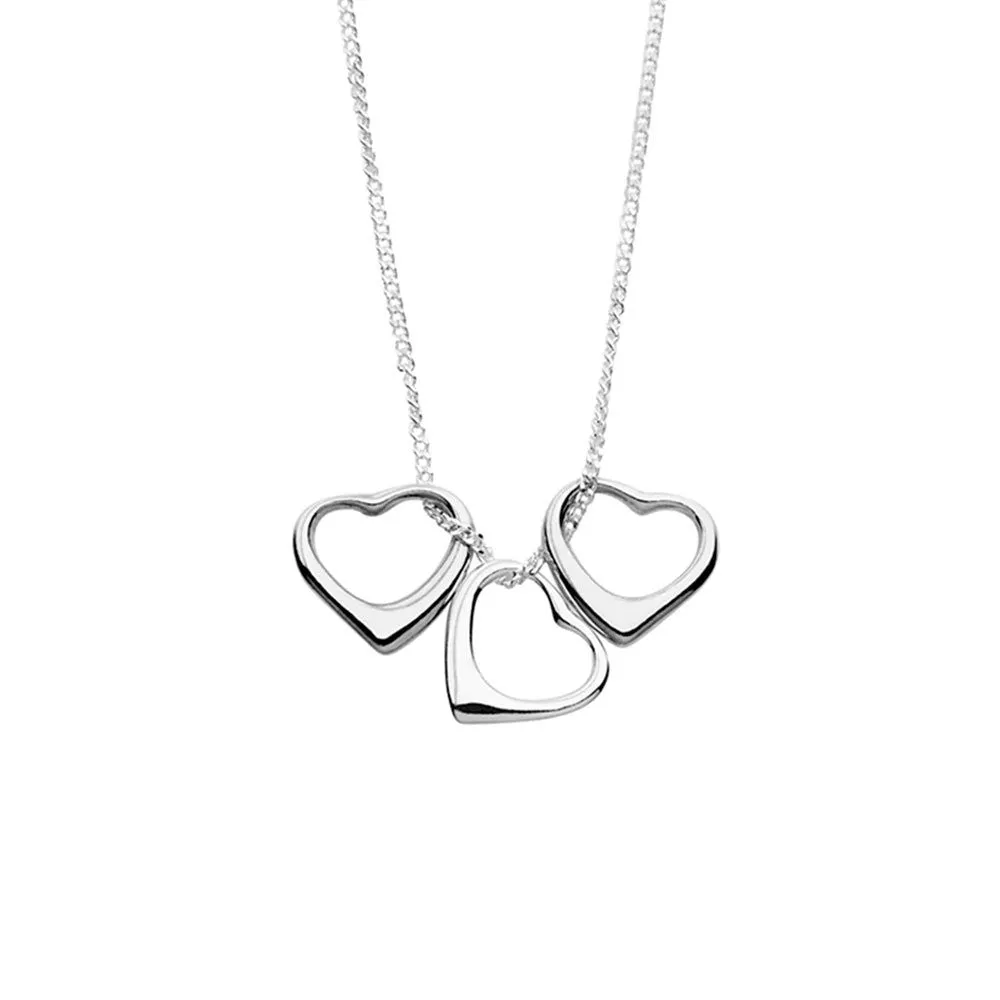 Sterling Silver Necklace - Triple Heart*