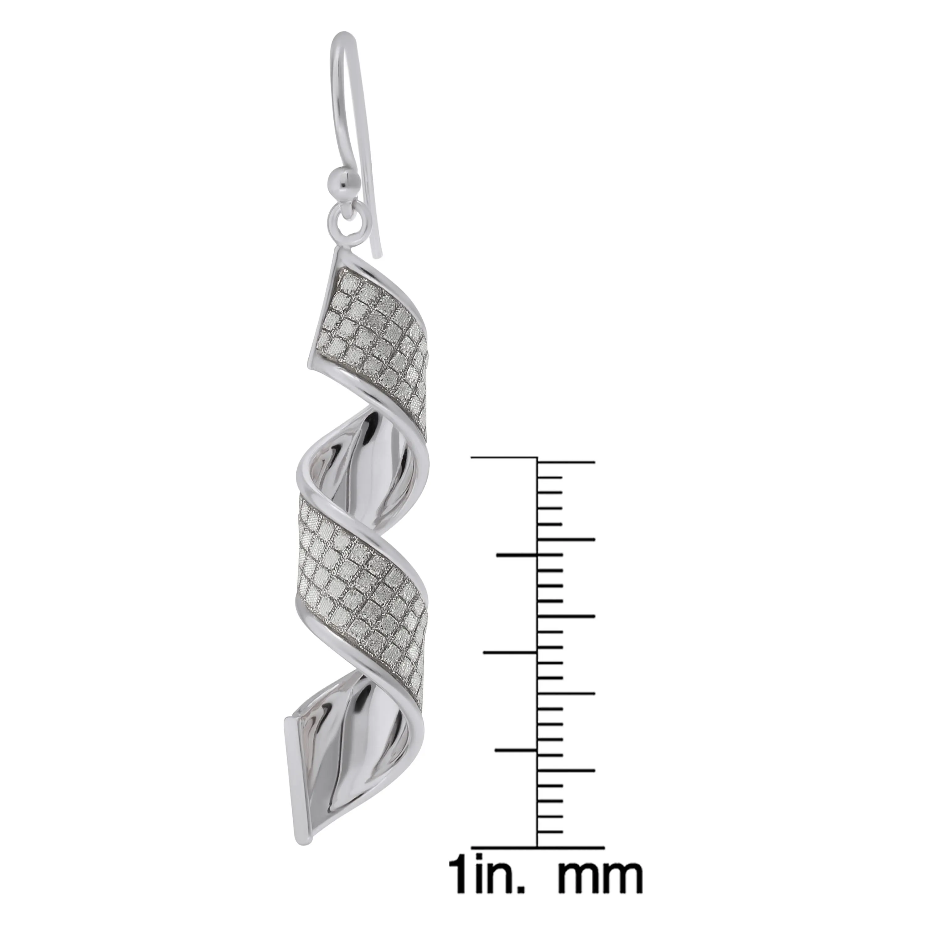 Sterling Silver Twist  Drop Earrings