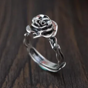 Sterling Silver Vintage Rose Rings