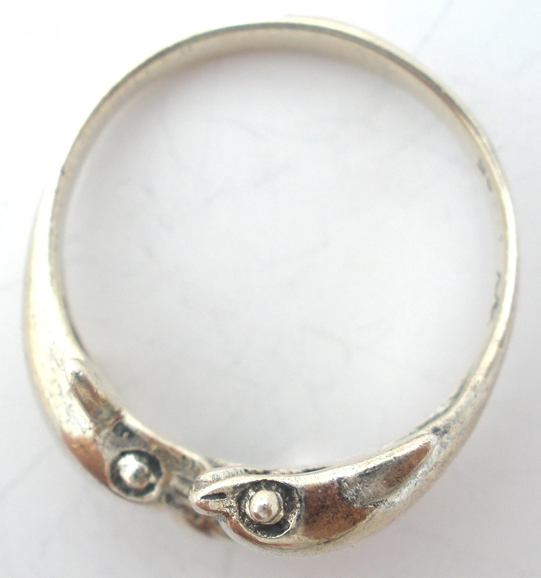 Triple Dolphin Ring Sterling Silver Size 8