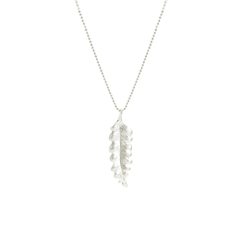 Undalate Sterling Long Sliver Necklace