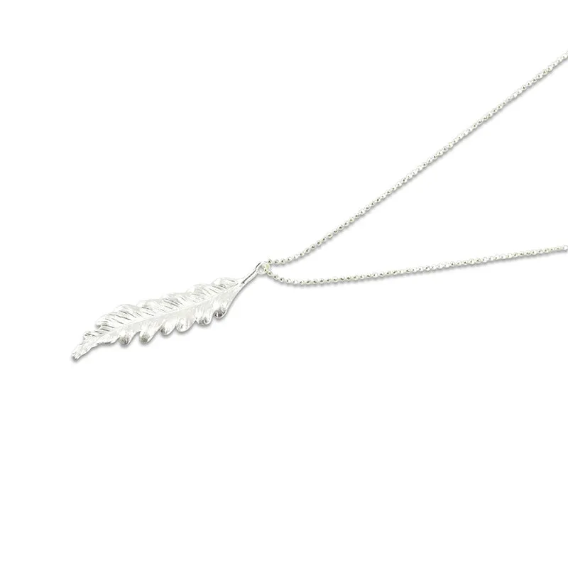 Undalate Sterling Long Sliver Necklace