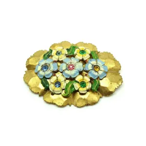 Vintage 1940s Cluster Flower Brooch