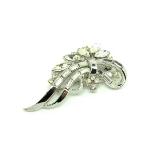 Vintage 1950's Trifari Flower Spray Brooch