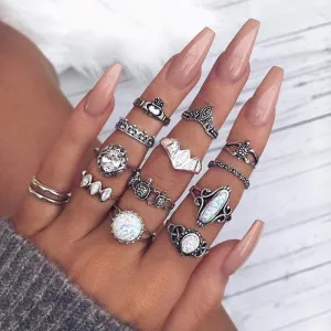 Vintage Antique 12pc Ring Set