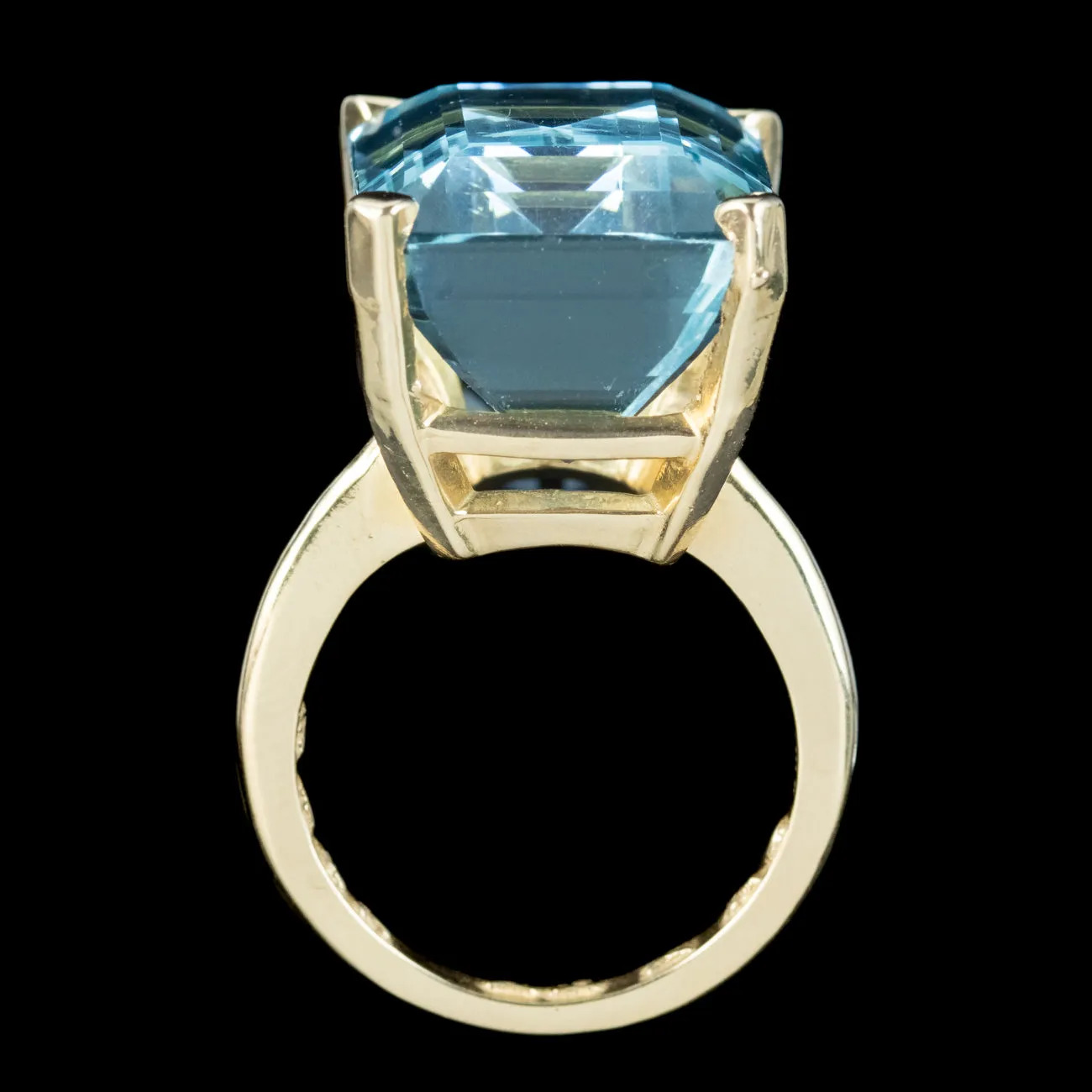 Vintage Aquamarine Cocktail Ring 22ct Aqua