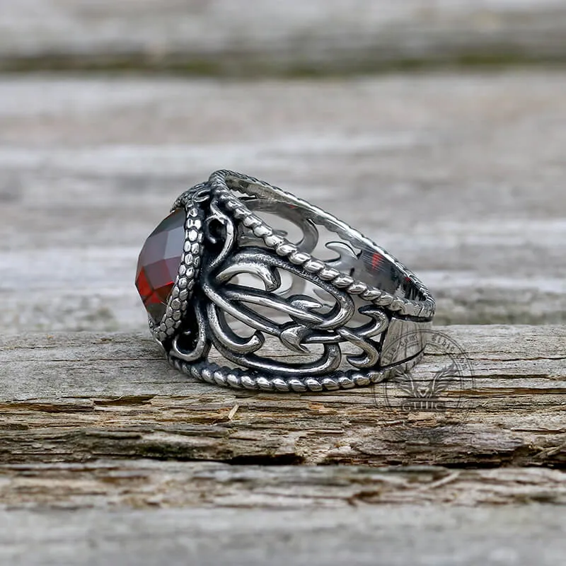 Vintage Hollow Design Stainless Steel Snake Ring