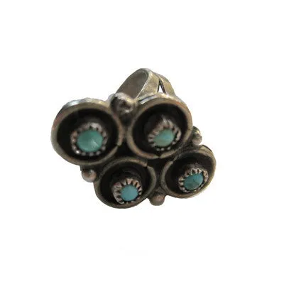 Vintage Navajo Turquoise and Silver Ring